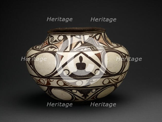 Polychrome Jar, c. 1875. Creator: Unknown.