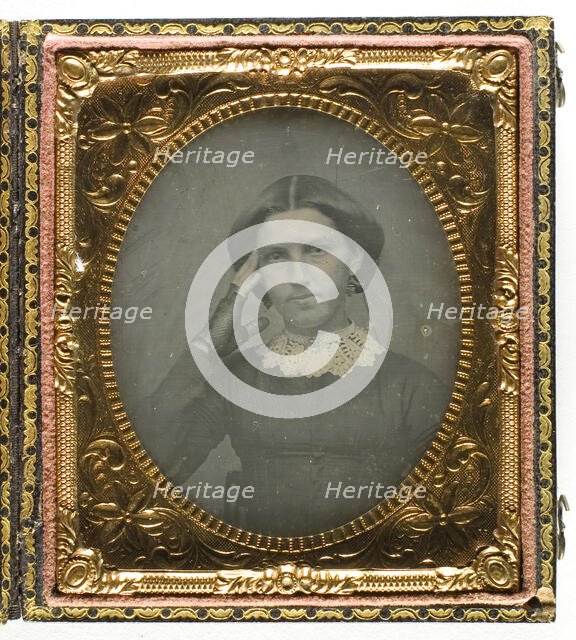 Untitled [portrait of a woman with lace glove and collar], 1839/60.  Creator: Unknown.