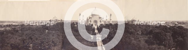 [The Taj Mahal from the Gateway], January-March 1864. Creator: John Murray.