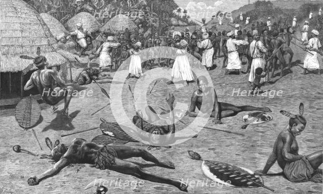 ''A Slave Raid in Central Africa', 1888. Creator: Unknown.