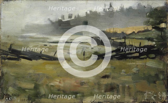 Misty Landscape, 1884. Creator: Akseli Gallen-Kallela.