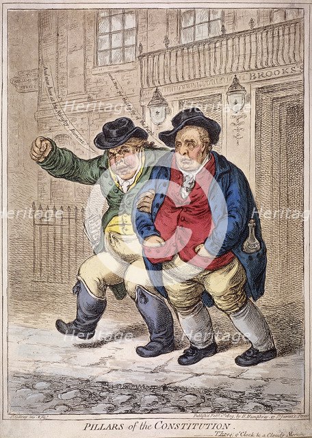 'Pillars of the Constitution: Three o'Clock and a Cloudy Morning', 1809. Artist: Anon