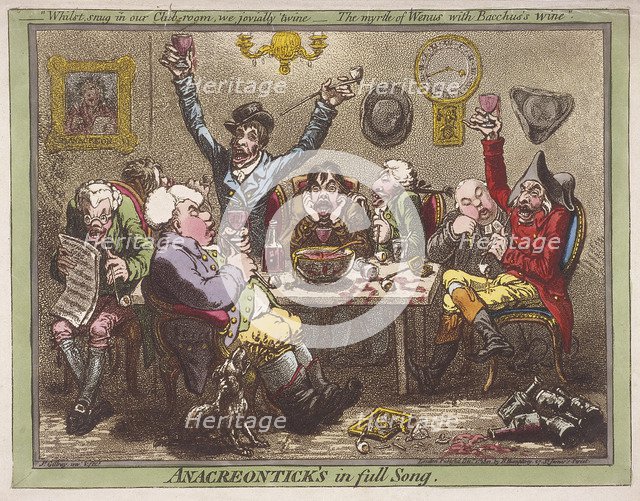 'Anacreontick's in full Song', 1801. Artist: James Gillray