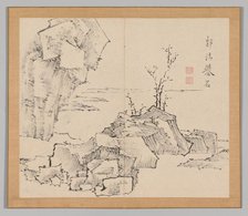 Double Album of Landscape Studies after Ikeno Taiga, Volume 1 (leaf 23), 18th century. Creator: Aoki Shukuya (Japanese, 1789).