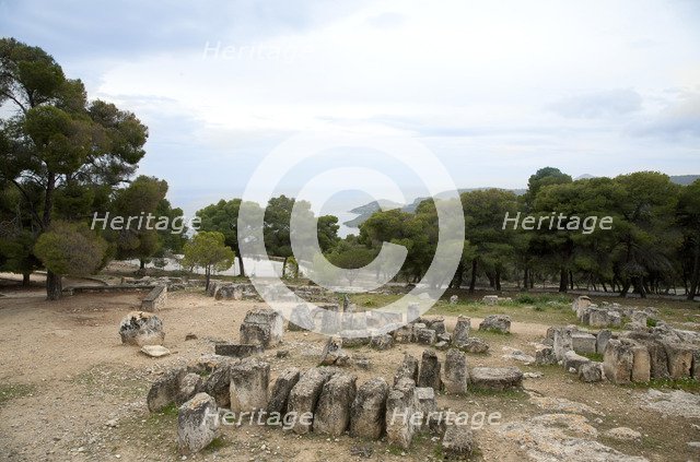The Temple of Aphaea, Aegina, Greece. Artist: Samuel Magal