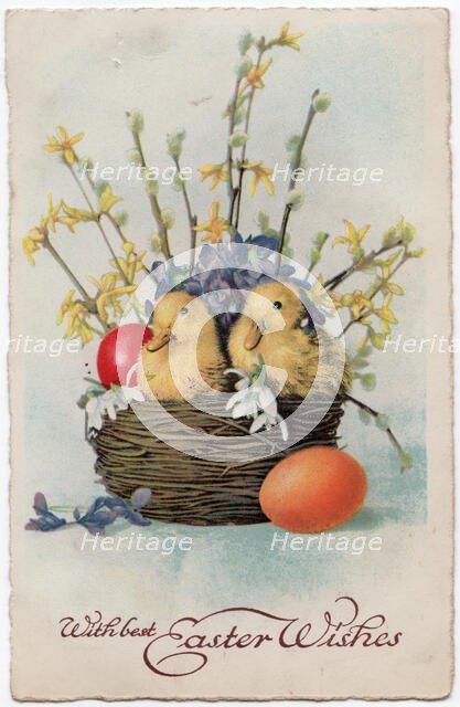 With best Easter Wishes, 1932. Creator: Unknown.