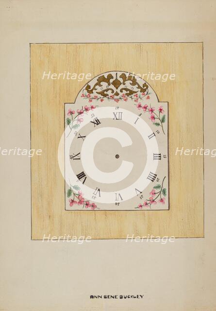 Clock Face, c. 1936. Creator: Ann Gene Buckley.