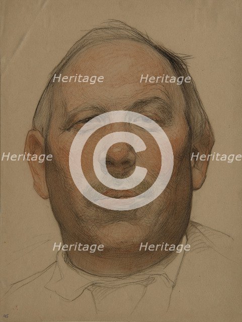 Portrait of Demyan Bedny (1883-1945), 1920s. Artist: Andreev, Nikolai Andreevich (1873-1932)