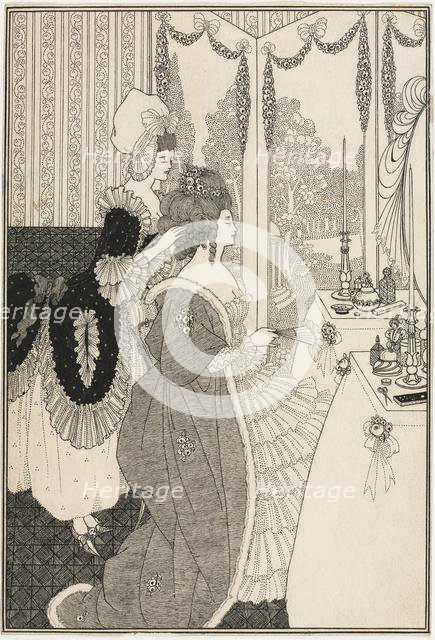 The Toilet, from The Rape of the Lock by Alexander Pope, c. 1895-1896. Creator: Aubrey Beardsley (British, 1872-1898).