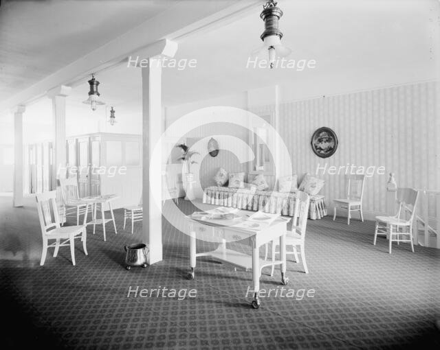 E.M. Bigsby Co. show rooms, restroom, second floor, between 1900 and 1915. Creator: Unknown.