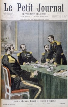 Admiral Gervais in front of the investigation board, 1895. Artist: F Meaulle