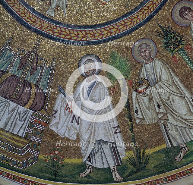 A byzantine mosaic of St Peter, 5th century. Artist: Unknown