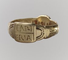 Gold Finger Ring with Inscription, Frankish, late 6th-early 7th century. Creator: Unknown.