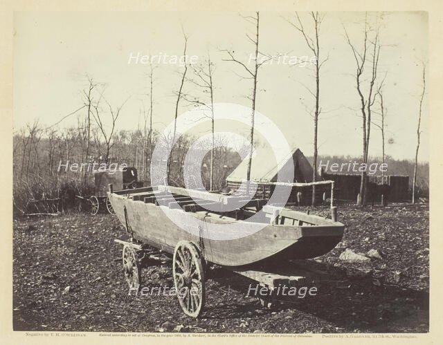 Pontoon Boat, Brandy Station, Virginia, February 1864. Creator: Alexander Gardner.