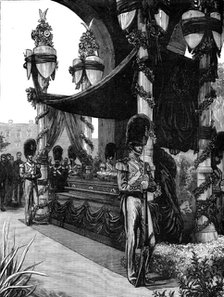 The Funeral of President Garfield; lying in state at Cleveland..., 1881. Creator: Unknown.