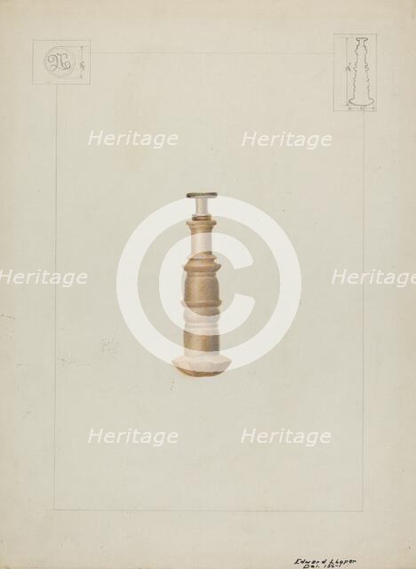 Letter Seal, c. 1936. Creator: Edward L Loper.