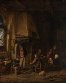 ‘The Skaters’: Peasants in an Interior, c.1656. Creator: Adriaen van Ostade.