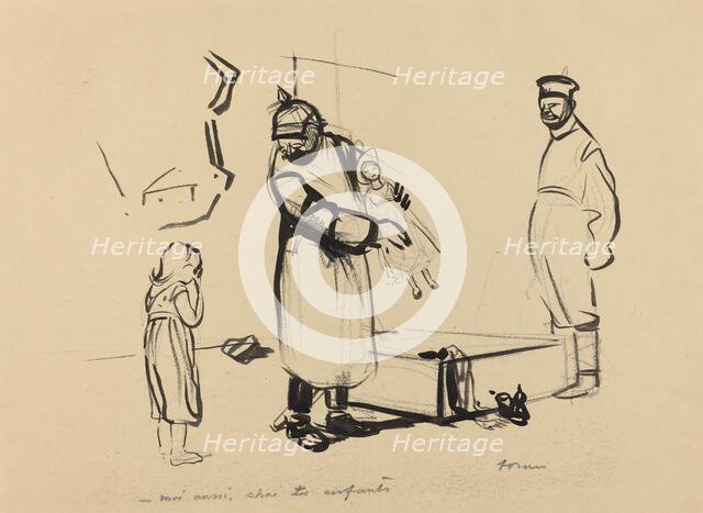 Nach Paris. -moi aussi, chai des enfants, c. 1914/1919. Creator: Jean Louis Forain.