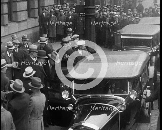Alphonse Gabriel Capone AKA 'Al Capone' Emerging from an Official Building Entering a Car..., 1930. Creator: British Pathe Ltd.
