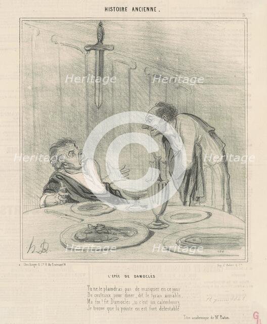 L'épée de Damoclès, c1842.  Creator: Honore Daumier.
