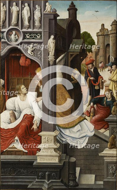 Scene from the life of Saint Roch, 1517. Creator: Orley, Everaert (Everard), van (c. 1490-1527).