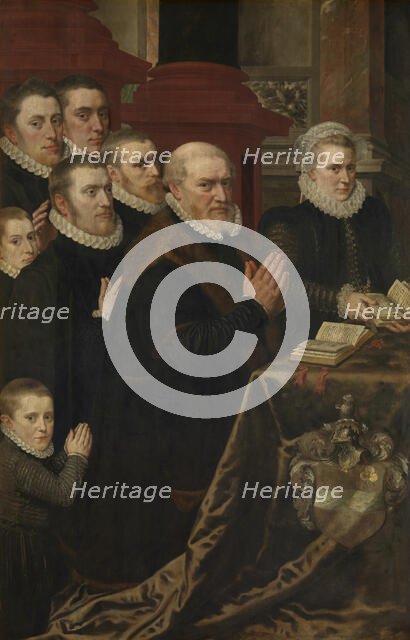 Gillis de Smidt and Seven Children, 1575. Creator: Adriaen Thomasz Key.