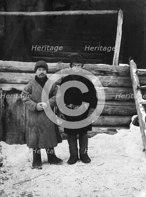Young peasants of the village of Boguchansky Yenisei district, 1911. Creator: Unknown.