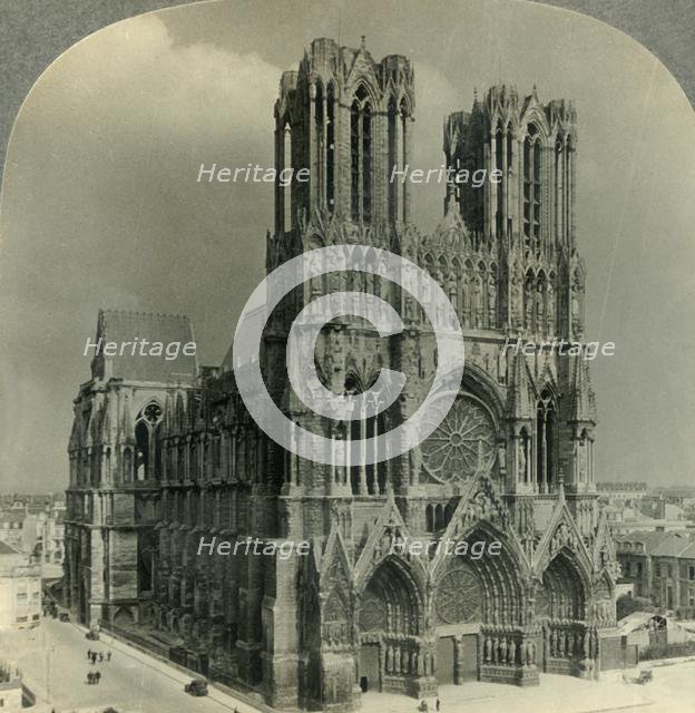 'Restored Cathedral of Reims, France', c1930s. Creator: Unknown.