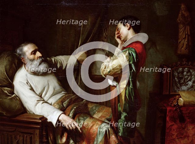 The last moments of Christopher Columbus, 1870. Creator: Jacquand, Claude (1803-1878).