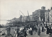 'Hastings - The Front, Showing Pier', 1895. Artist: Unknown.