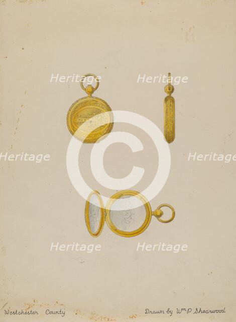 Watch Chain Locket, 1935/1942. Creator: William P. Shearwood.