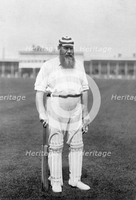 Dr WG Grace, English cricketer, playing for London County Cricket Club, c1899. Artist: WA Rouch