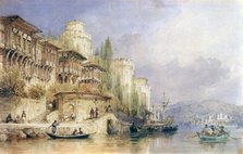 The Bosphorus, with the Castles of Europe and Asia, 1846. Creator: Thomas Allom (1804-72).