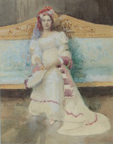 Portrait of the singer Alexandra Panaeva-Kartseva as Tatyana in the opera Eugene Onegin by P. Tchaik