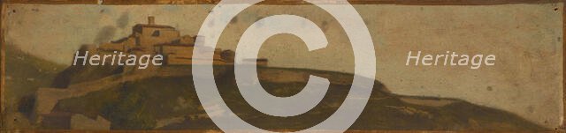 Paysage d'Italie, village fortifié sur la colline, between 1859 and 1864. Creator: Jean Jacques Henner.