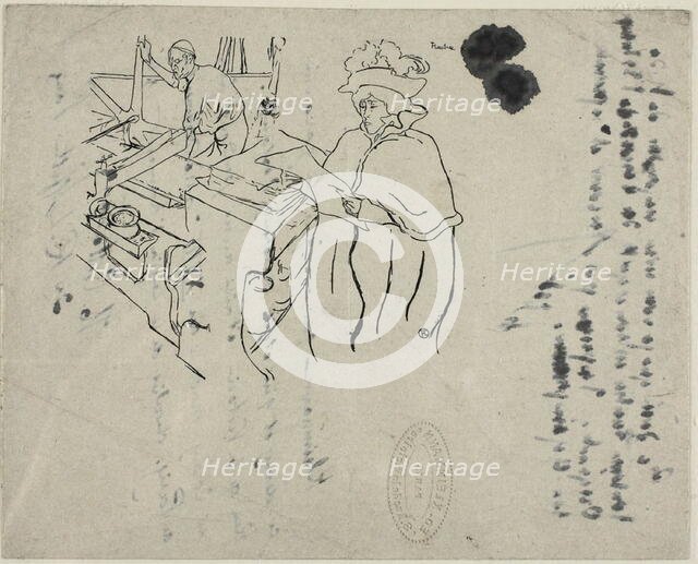 Cover of L'Estampe originale, with notes, 1893. Creator: Henri de Toulouse-Lautrec.