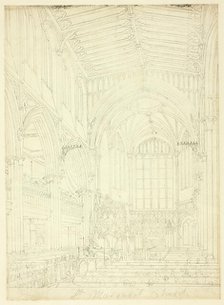 Study for St. Margaret's Church, from Microcosm of London, c. 1809. Creator: Augustus Charles Pugin.