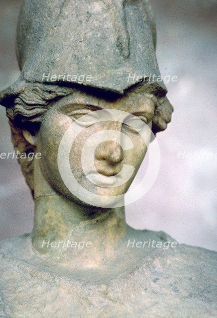 Statue of Athena a la Ciste (Athena with a helmet). Artist: Cephisodotus