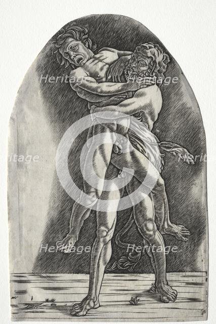 Hercules and Antaeus, c.1510. Creator: Master of the Year 1515 (Italian); Agostino Busti (Italian, 1483-1548), probably by.