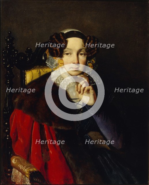 Portrait of M.I. Zhadimirovskaya. Artist: Basin, Pyotr Vasilyevich (1793-1877)