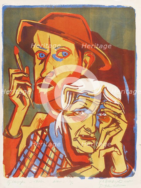 Mother and I, 1920. Creator: Böckstiegel, Peter August (1889-1951).