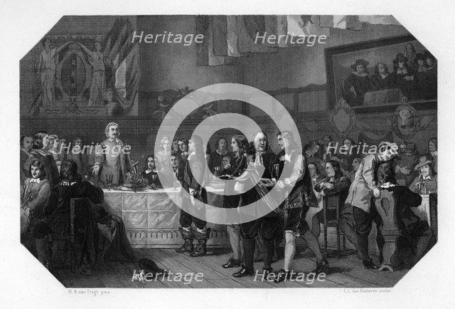 St Luke's Feast, Amsterdam, Netherlands, 21st October 1653 (c1870).Artist: CL van Kesteren