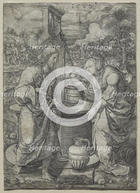Christ and the Woman of Samaria, 1523. Creator: Dirk Vellert (Netherlandish, 1480/85-1547).