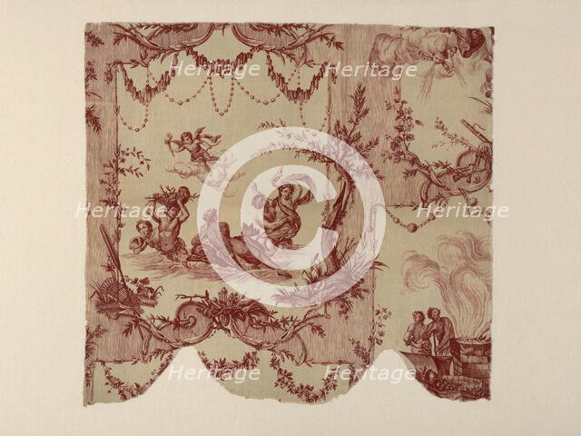 Les Quatre Éléments (The Four Elements) (Furnishing Fabric), France, c. 1780. Creator: Oberkampf Manufactory.