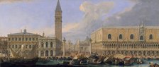 The Molo, Venice, from the Bacino di San Marco, ca. 1709. Creator: Luca Carlevarijs.