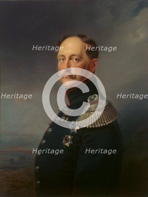 'Portrait of Emperor Nicholas I', (1796-1855), 1852.  Creator: Franz Kruger.