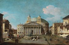 View of the Pantheon in Rome. Creator: Canal, Bernardo (1664-1744).