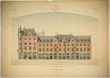 Rathskeller Neubau, Halle (Saale), Saxony-Anhalt, Germany, Elevation, c. 1887. Creator: Peter Joseph Weber.