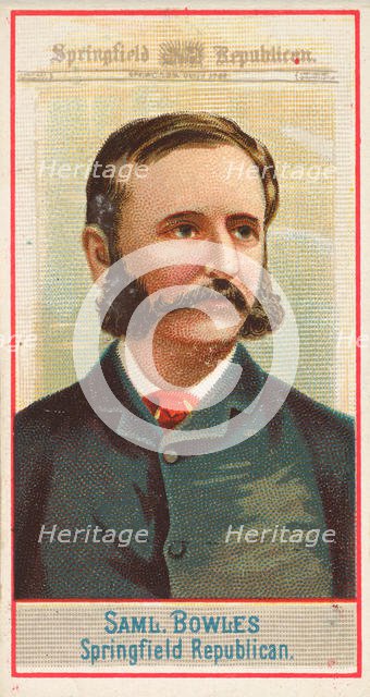 Samuel Bowles, Springfield Republican, from the American Editors series (N1) for Allen & G..., 1887. Creator: Allen & Ginter.