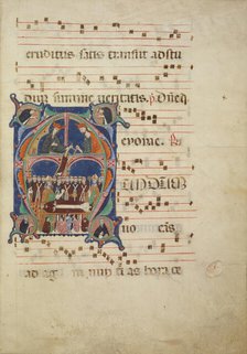 Leaf from an Antiphonal, about 1265. Creator: Bolognese Illuminator of the First Style.